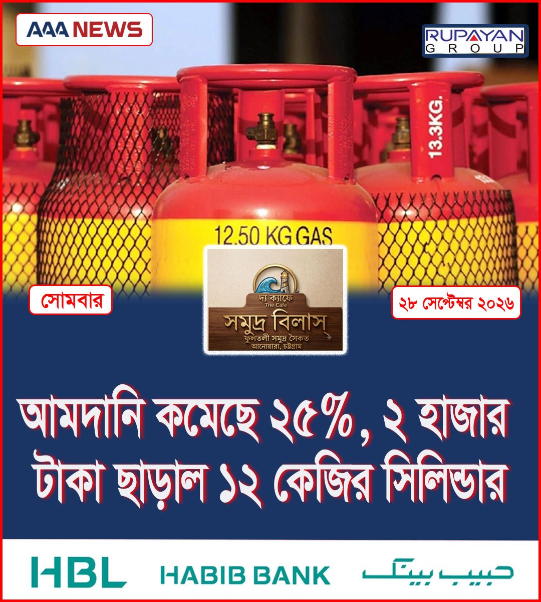 আমদানি কমেছে ২৫%, ২ হাজার টাকা ছাড়াল ১২ কেজির সিলিন্ডার